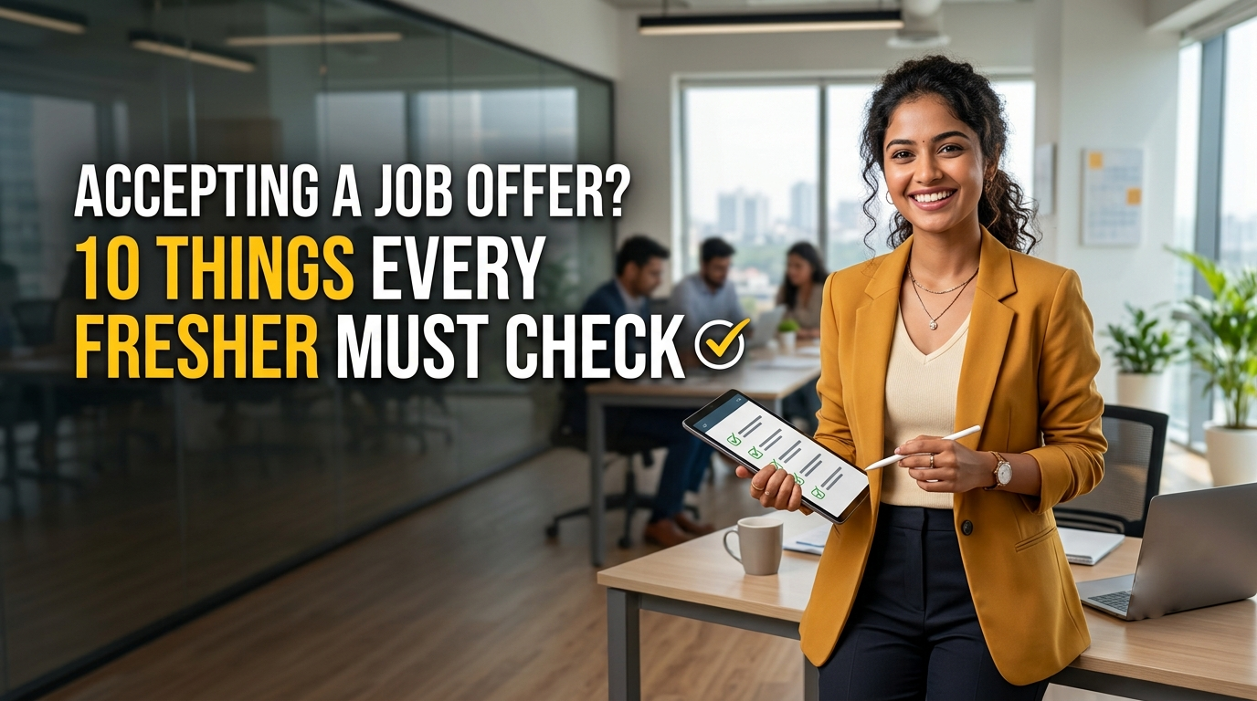 Accepting a Job Offer? 10 Things Every Fresher Must Check