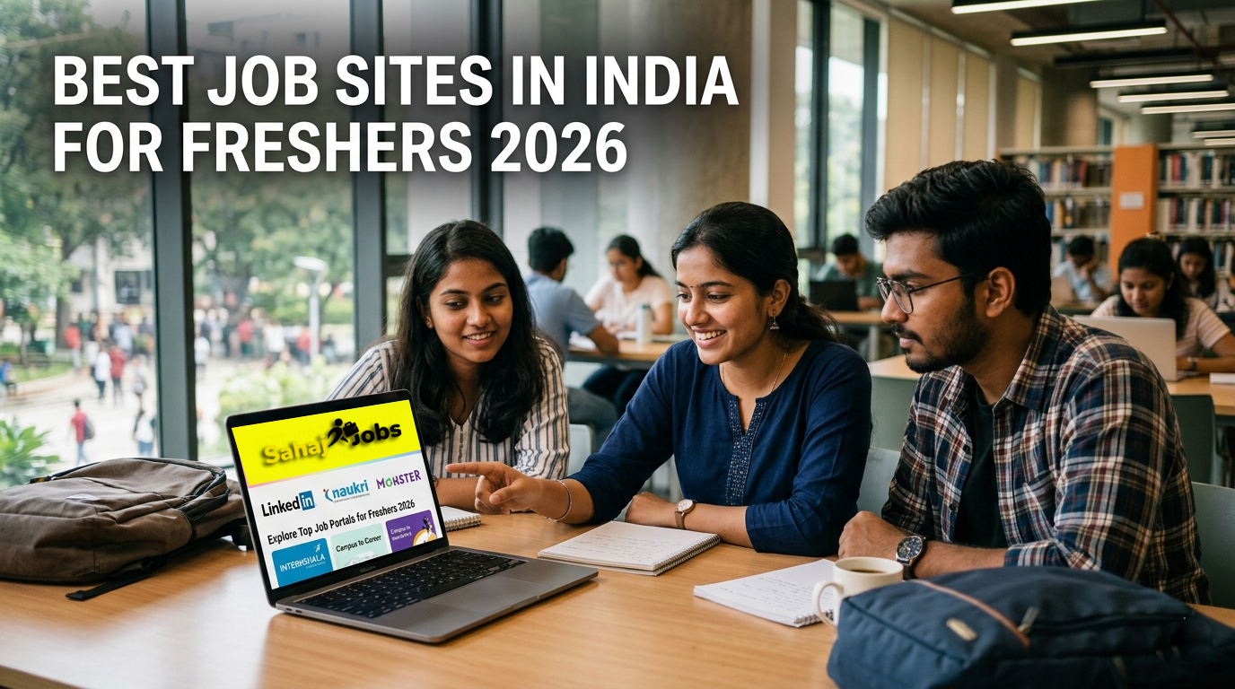 Best Job Sites in India for Freshers 2026 | Career Development | SahajJobs